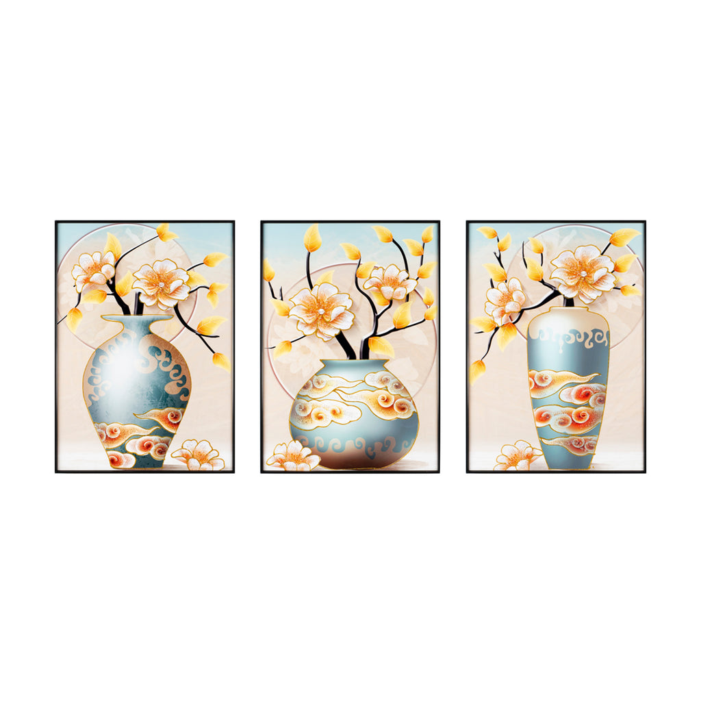 Asian-Inspired Vases with Flowers (discounted £240)