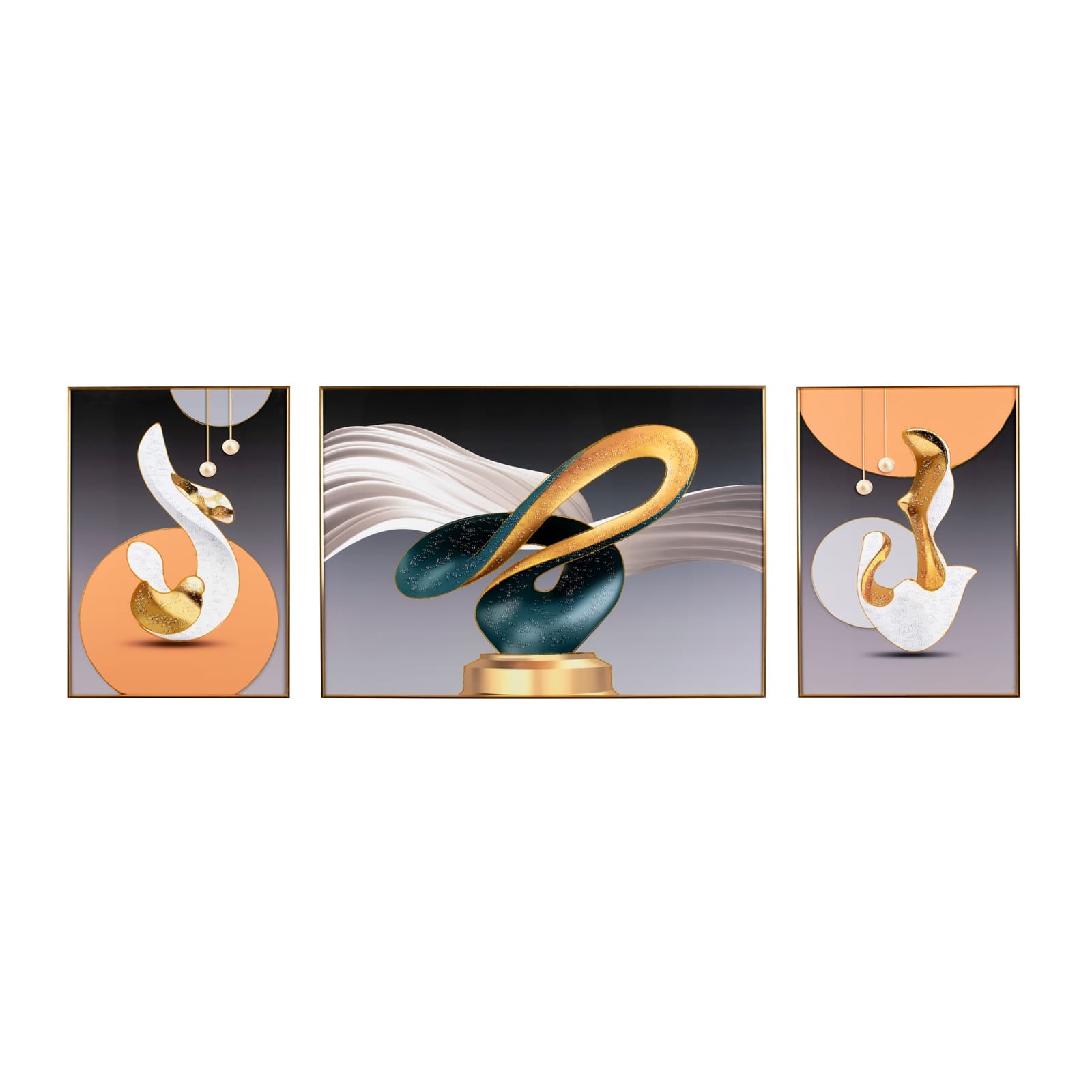 3D Sculptural Swans  (Discount from £256)