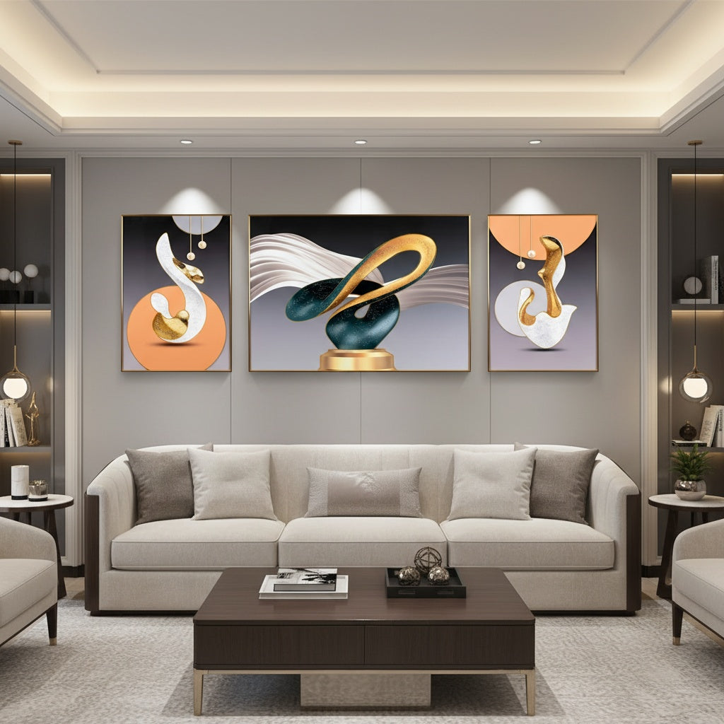 3D Sculptural Swans  (Discount from £256)